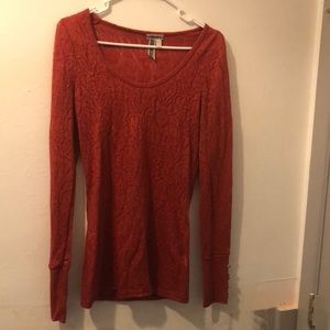 Red Burnout shirt from the Buckle